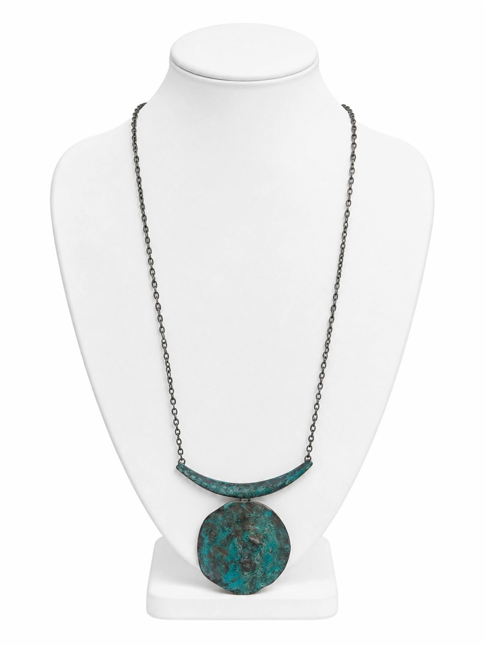 Vintage Metal Brutalist Statement Adjustable Necklace